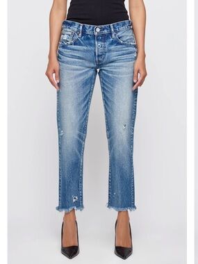 Moussy Vintage Keller Tapered Jeans in Dark Blue